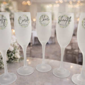 Personalised Wedding Champagne Flute – Any Name & Role | Cherry Snow Events ✨