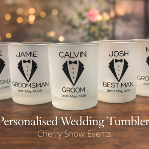Personalised Glass Tumblers UK – Custom Frosted Party & Event Glasses