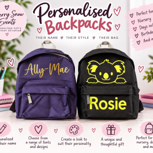 Personalised Backpacks | Cherry Snow Events